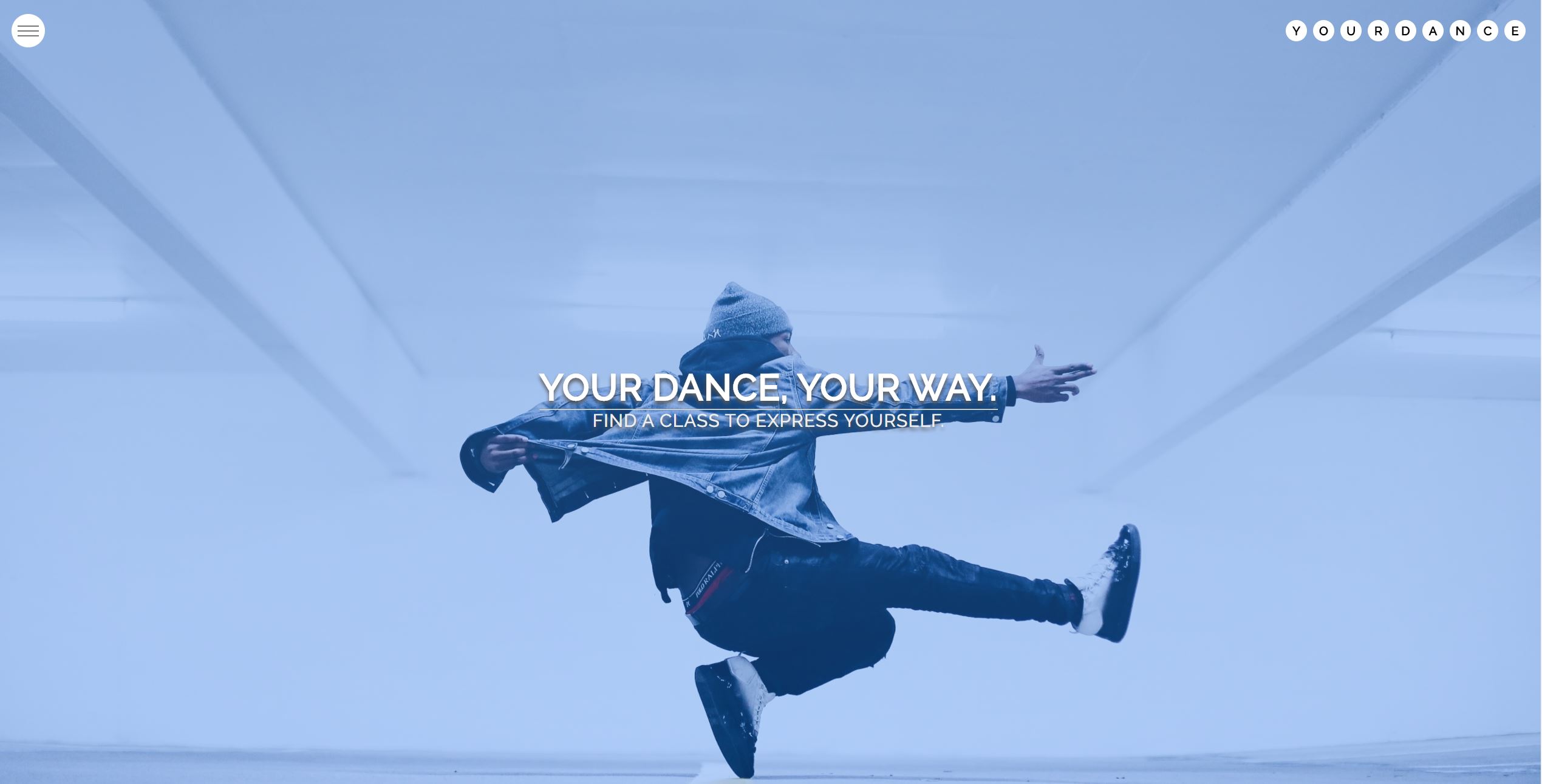 print screen of a dance website